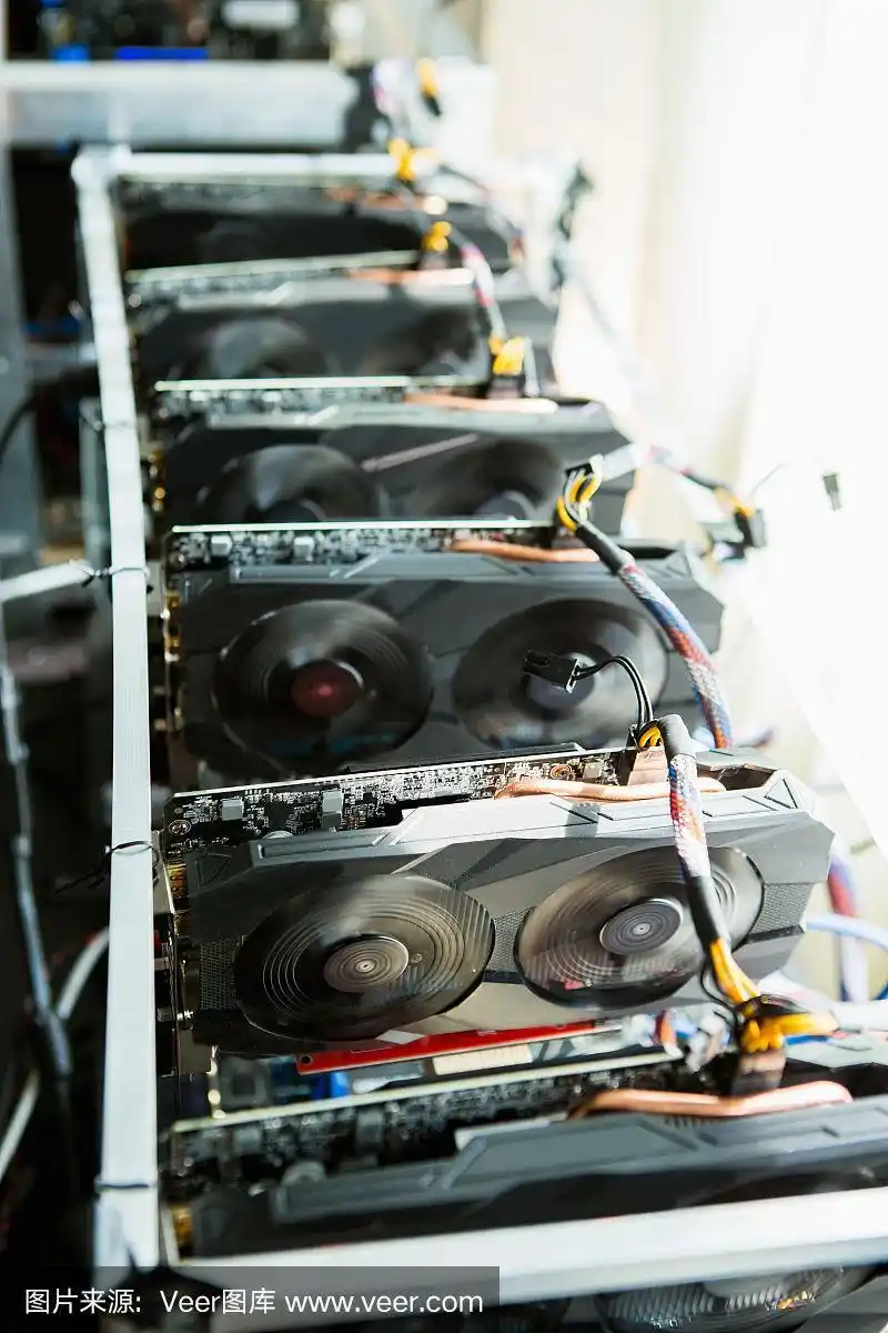 An overview of a modern Canadian mining farm, showcasing rows of efficient mining rigs in action